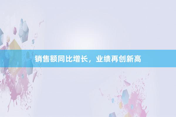 销售额同比增长，业绩再创新高